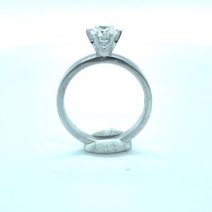 Elegancki Pierścionek Crystal Coronet z Złota 14k i Brylantowej Korony