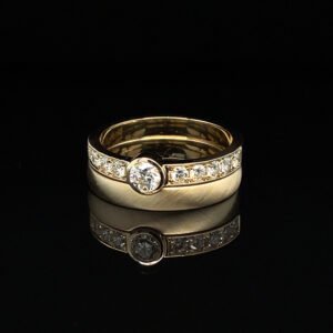 Pierścionek Vivere Shine ze złota 14k z brylantami