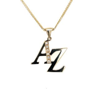 Złota zawieszka z brylantami Initials Brilliance – personalizowana biżuteria Katowice