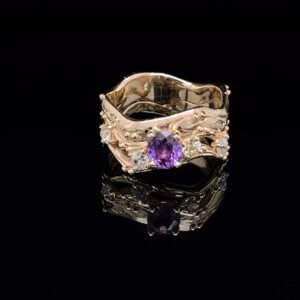 Pierścionek Amethyst Rêverie z ametystem i brylantami